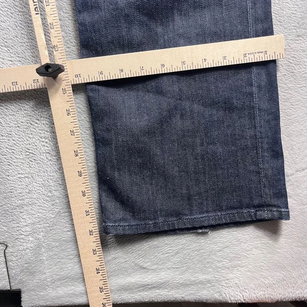 7 For All Mankind Standard Straight Leg Jeans Mens 38 Blue‎ T521408S Button Fly
